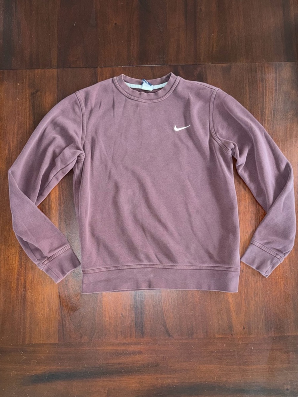 Nike Terry Crewneck Pullover Sweatshirt in Burgundy - Size Medium